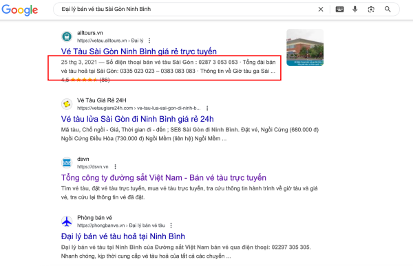 Đại lý bán vé tàu Sài Gòn Ninh Bình
