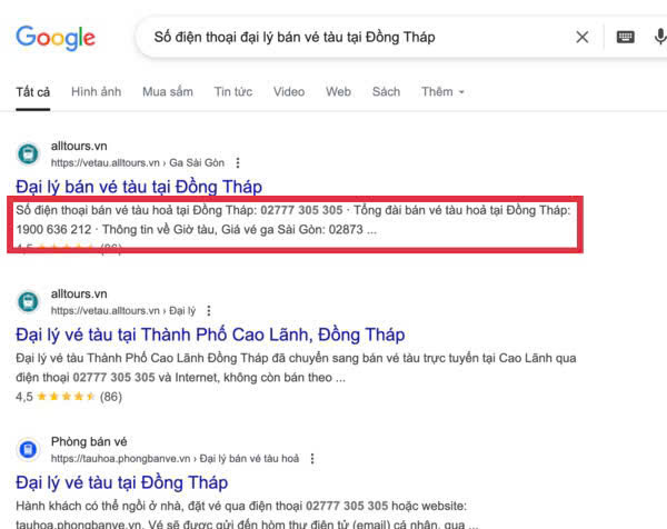 Đại lý bán vé tàu tại Đồng Tháp được nhiều người tìm kiếm xuất hiện đầu trang