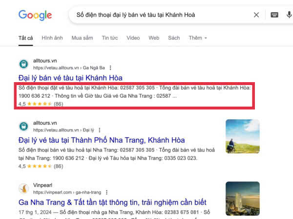 Khách hàng lựa chọn các đại lý xuất hiện ở đầu trang