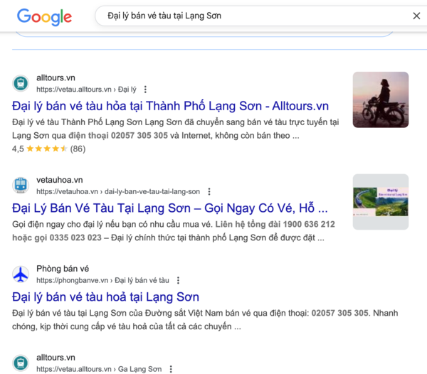 Đại lý bán vé tàu tại Lạng Sơn được nhiều người tìm kiếm xuất hiện đầu trang
