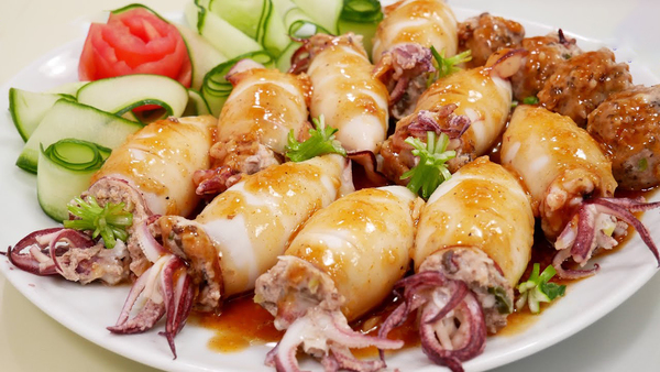 Mực nhồi thịt - món ăn đậm đà, thơm ngon
