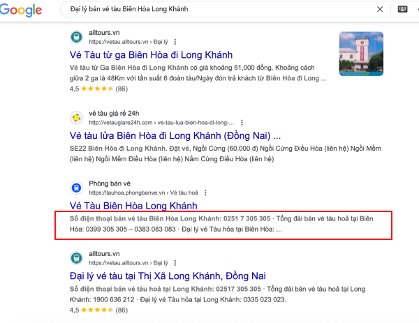 Đại lý bán vé tàu Biên Hòa Long Khánh