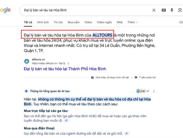 Các đại lý uy tín sẽ hiển thị lên đầu trang